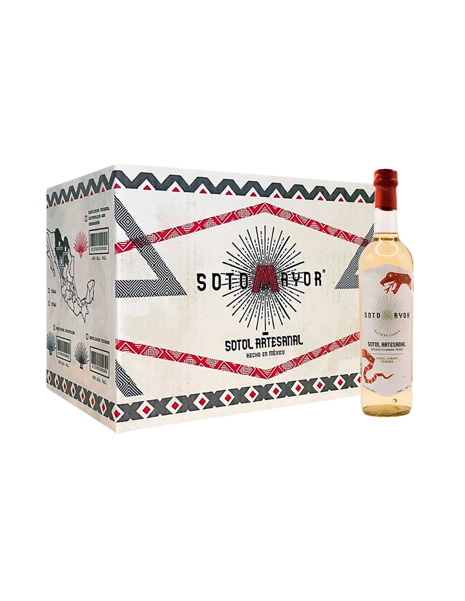 Pack de 6 Sotol Sotomayor Vibora 700ml 44º